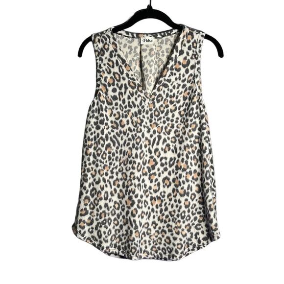 Pulse Animal Print Sleeveless V Neck Sweater Size Small - Picture 1 of 7
